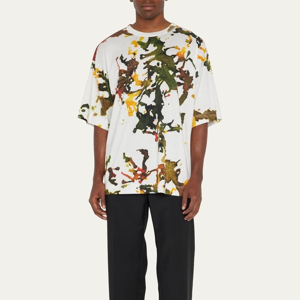 Dries Van Noten Abstract Print Hein Crewneck T-Shirt | Aso The Boys - Medium